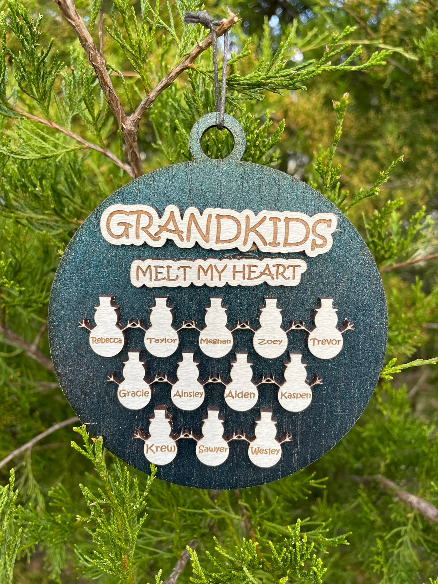 Custom Snowman Ornament for large families