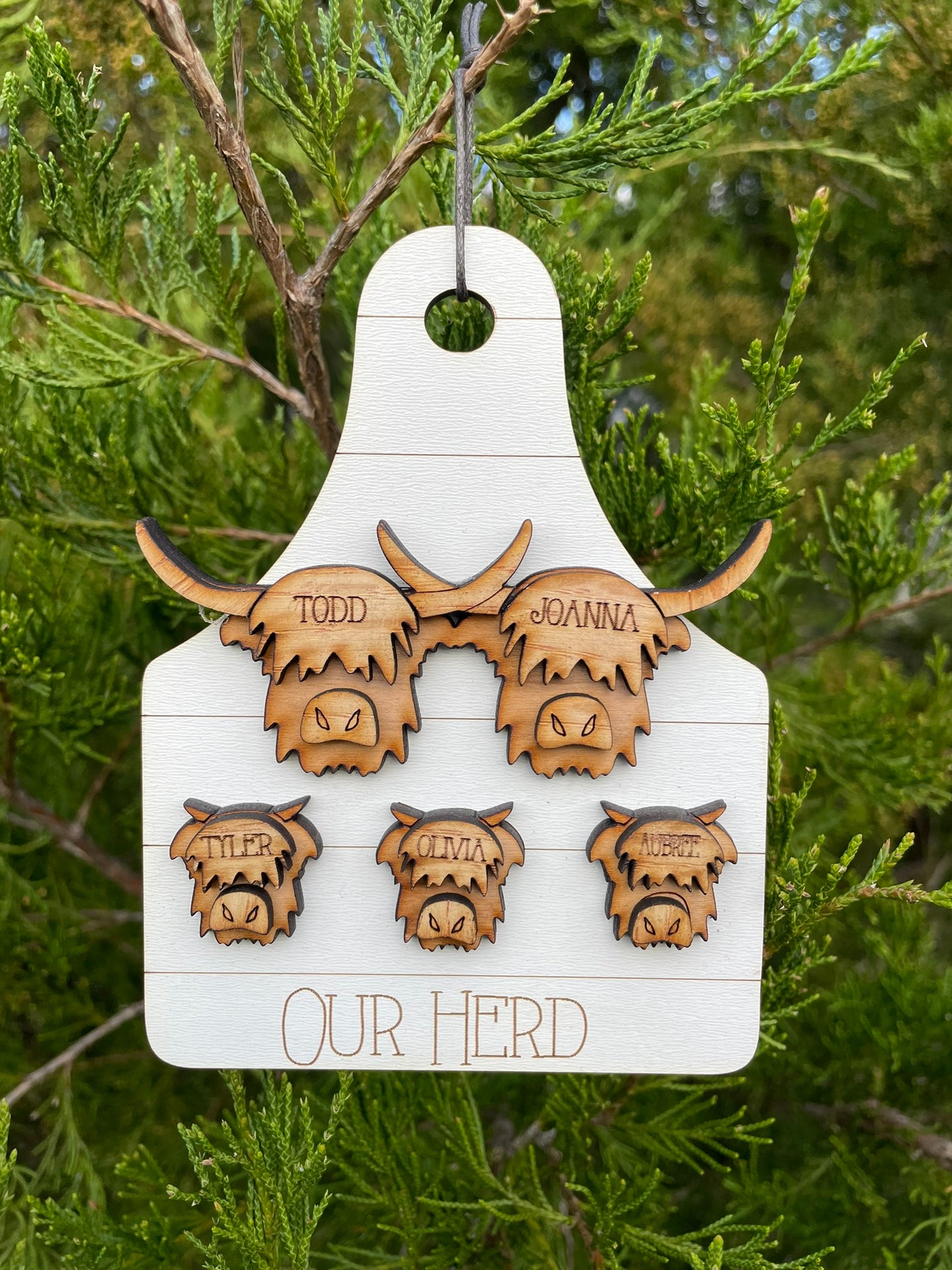 Custom Highland Cow Ornament