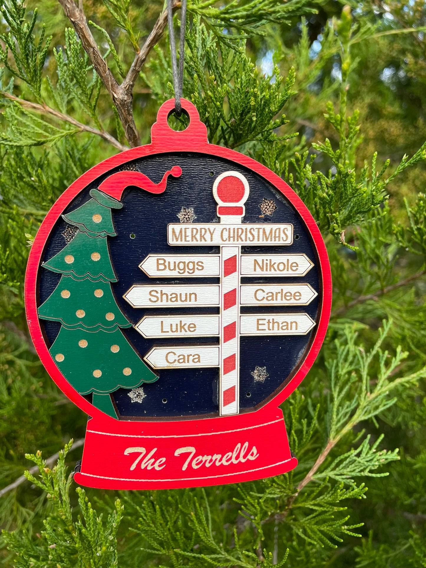 Custom Ornament - North Pole Sign